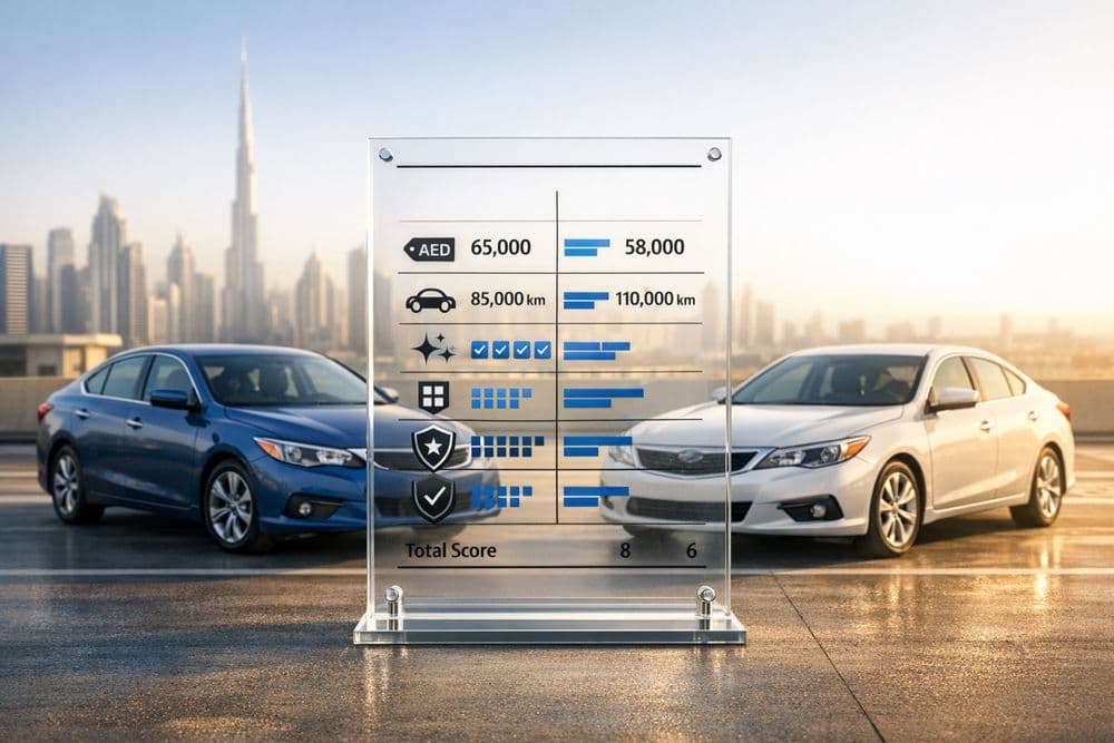 Compare Cars UAE (Used): A Simple Scorecard to Pick Between Two Listings in One Evening Compare Cars UAE (Used): A Simple Scorecard to Pick Between Two Listings in One Evening