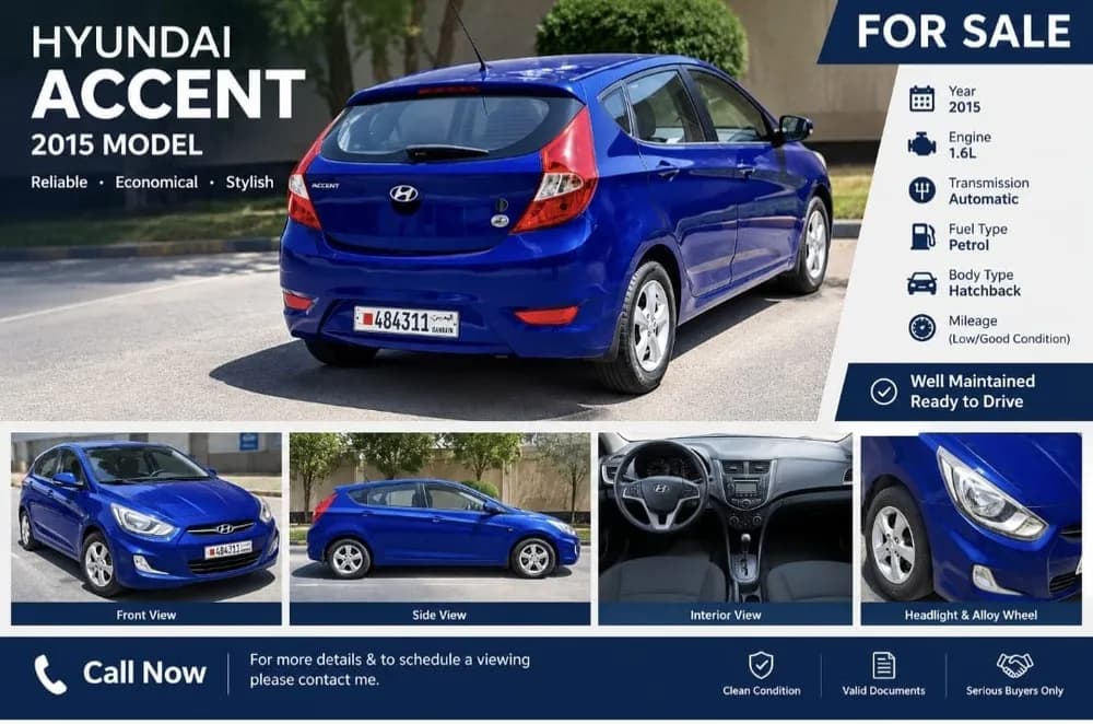 Used Hyundai Accent Hatchback 1.6L GL 2015