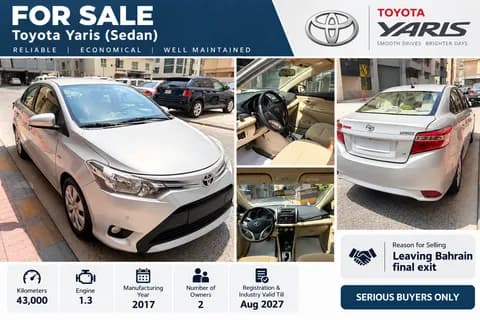 Used Toyota Yaris Sedan 1.3L 2017 Used Toyota Yaris Sedan 1.3L 2017 used_cars.forSale